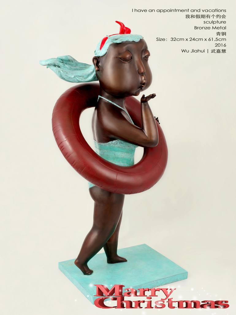 Original Art Deco Fashion Sculpture by Jiahui Wu