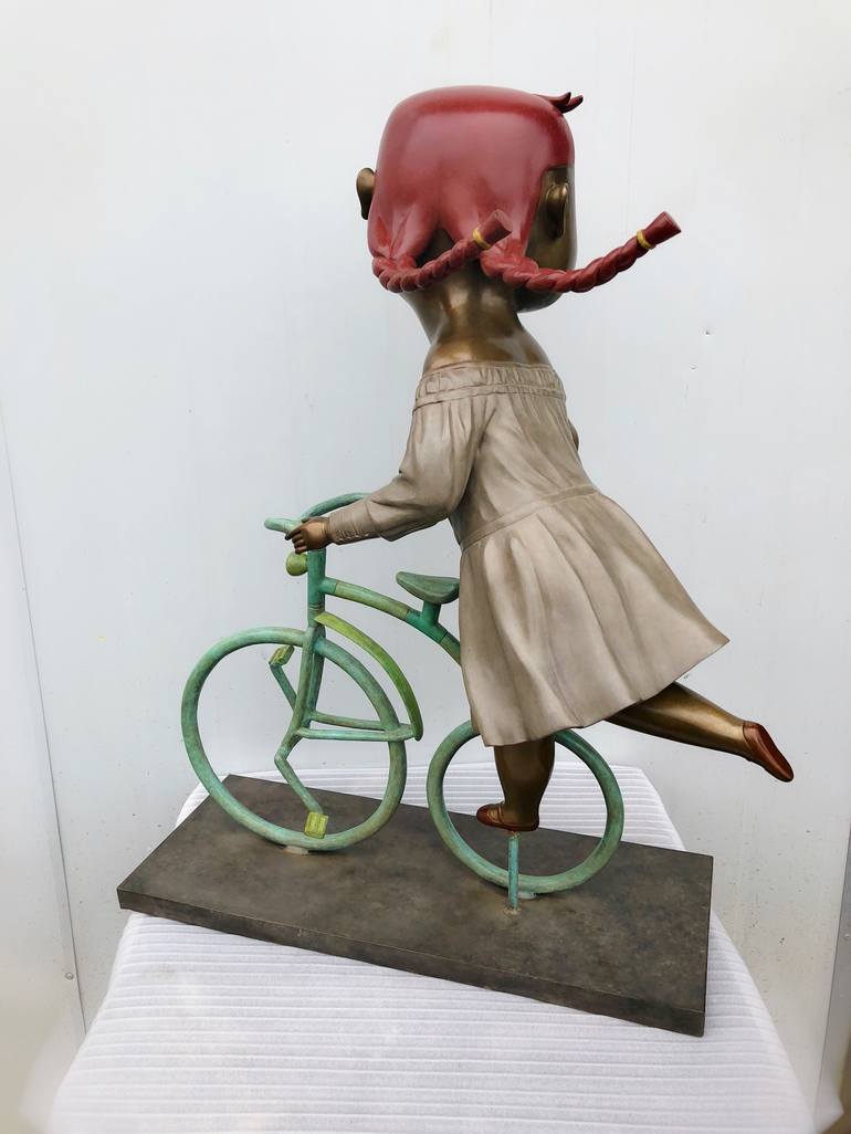 Original Art Deco Transportation Sculpture by Jiahui Wu