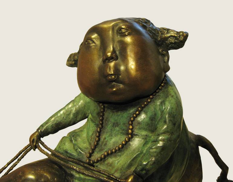 Original Art Deco Pop Culture/Celebrity Sculpture by Jiahui Wu