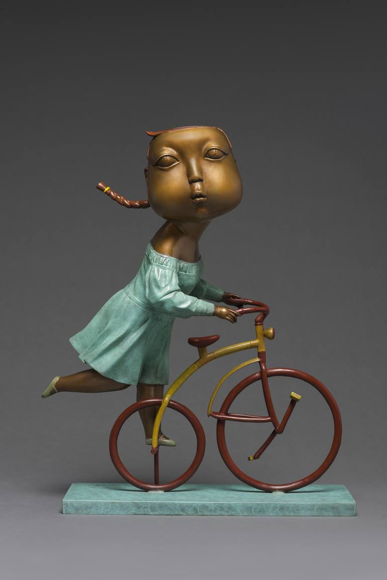 Print of Art Deco Bicycle Sculpture by Jiahui Wu