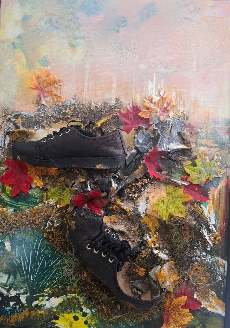 Original Children Painting by Ecaterina Elena Schiwago | Abstract Art on Canvas | The Path of Childhood II-object paintingReady to hang