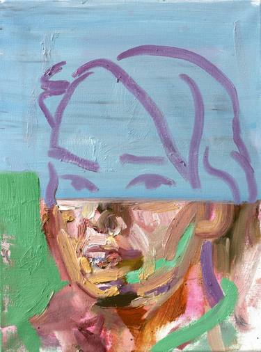Print of Dada Portrait Paintings by Leah Blits