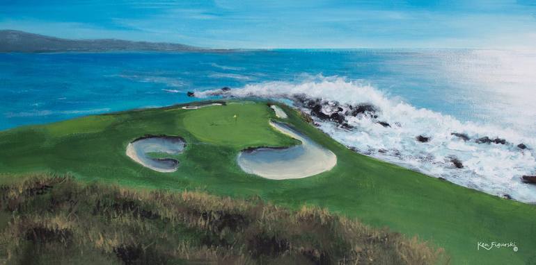 7th Hole Painting by Kenneth Figurski | Saatchi Art