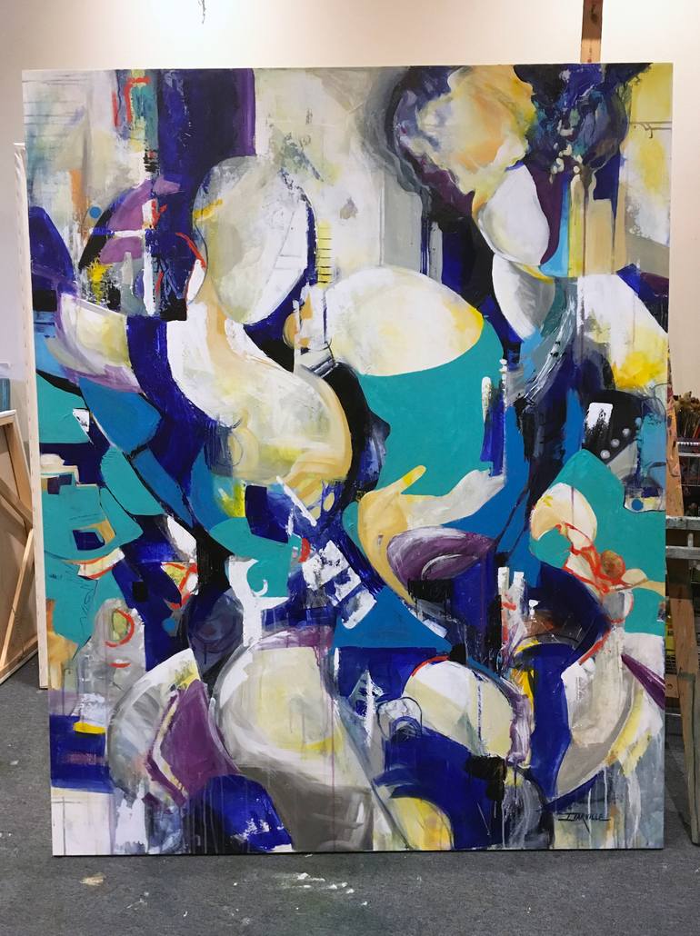 Original Abstract Expressionism Abstract Painting by Jeanette Jarville