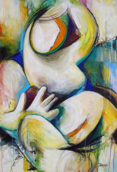 Print of Abstract Women Paintings by Jeanette Jarville