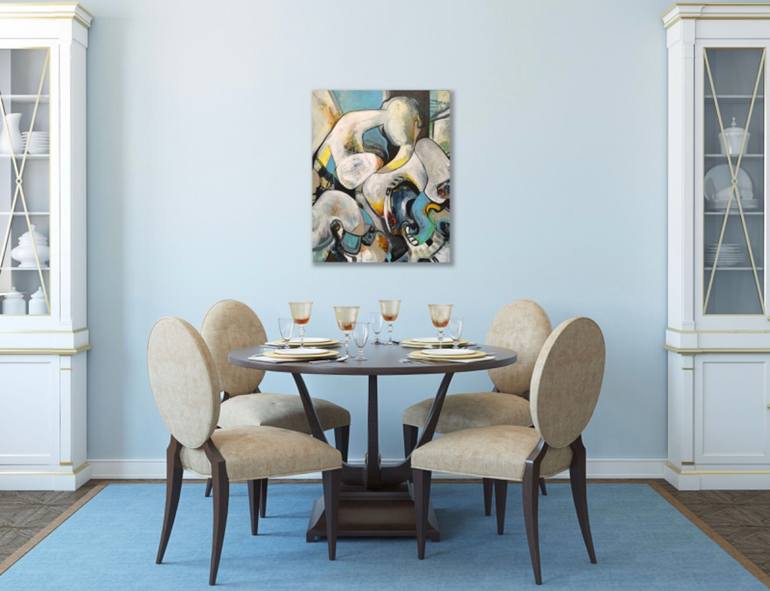 Original Cubism Abstract Painting by Jeanette Jarville