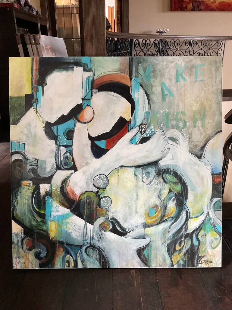 Original Abstract People Painting by Jeanette Jarville