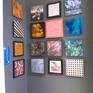 Art on wall at 12 x 12 show, Angad Arts Hotel