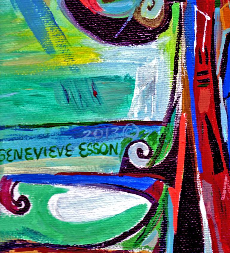 Original Abstract Expressionism Abstract Painting by Genevieve Esson