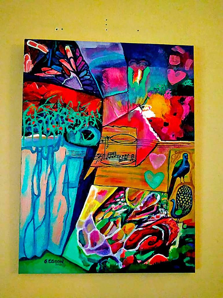Original Conceptual Abstract Painting by Genevieve Esson