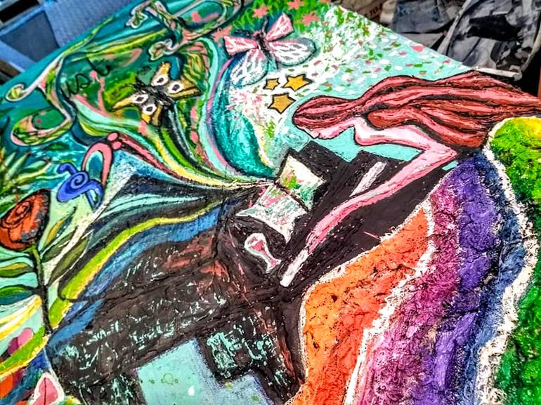 Original Abstract Expressionism Music Collage by Genevieve Esson