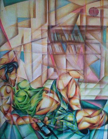 Original Cubism Portrait Paintings by Edie Supriyanto