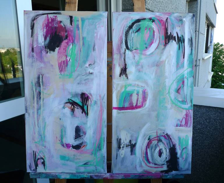 Original Abstract Expressionism Abstract Painting by Emma Ball