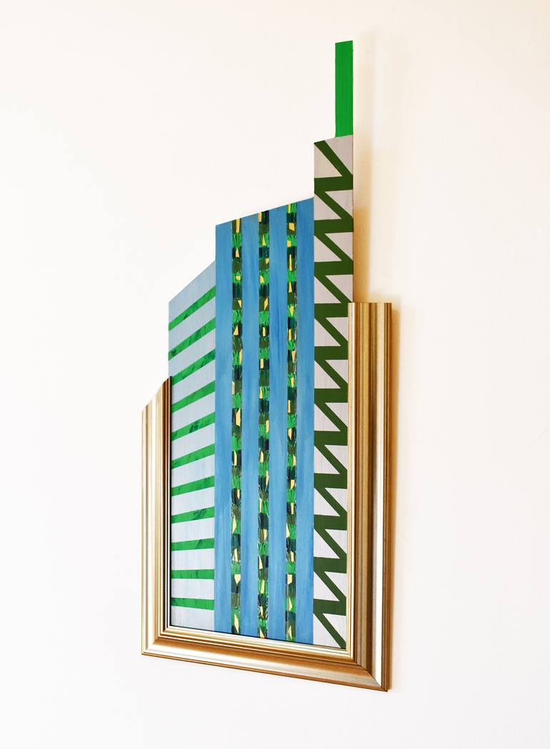 Original Geometric Architecture Sculpture by Zeljka Paic