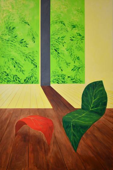 Original Geometric Nature Paintings by Zeljka Paic