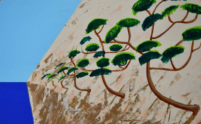 Original Geometric Architecture Painting by Zeljka Paic