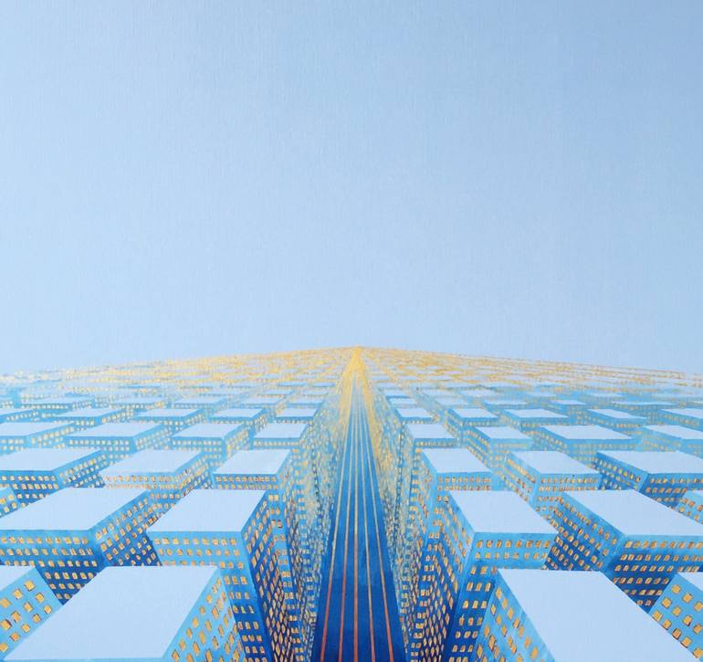 Original Modern Architecture Painting by Zeljka Paic