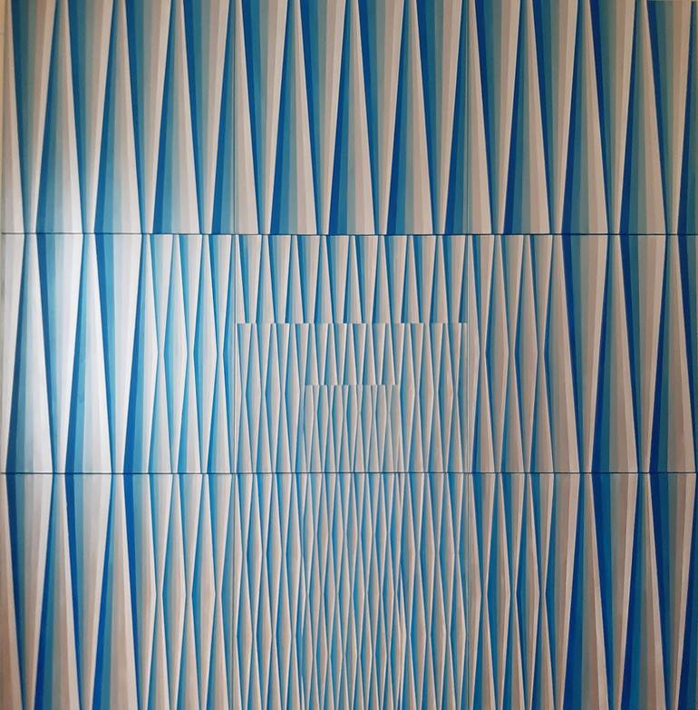 Original Abstract Architecture Painting by Zeljka Paic