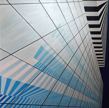 Original Abstract Architecture Paintings by Zeljka Paic