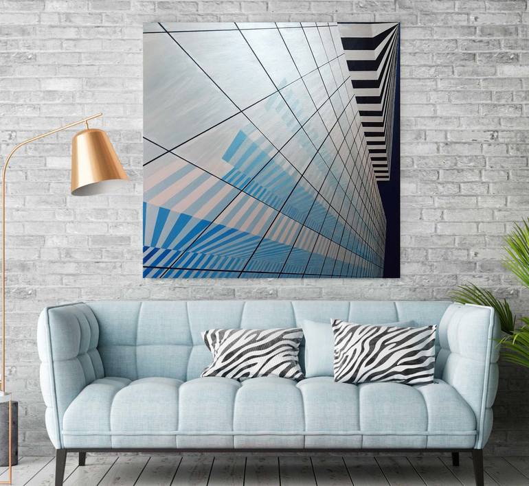 Original Abstract Architecture Painting by Zeljka Paic