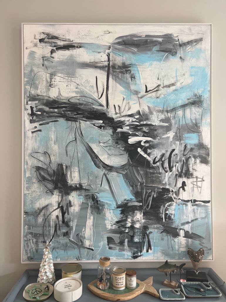 Original Abstract Expressionism Abstract Painting by Evelina Cole