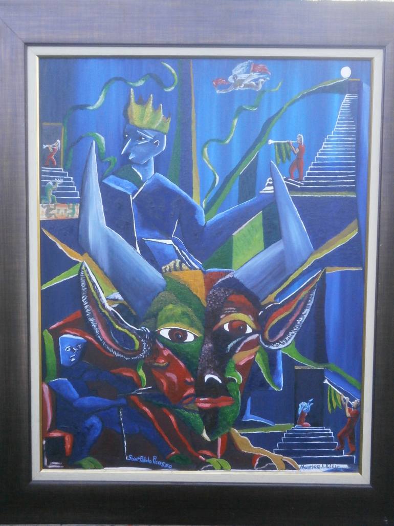 Original Abstract Pop Culture/Celebrity Painting by Maurice Lexington Ellis