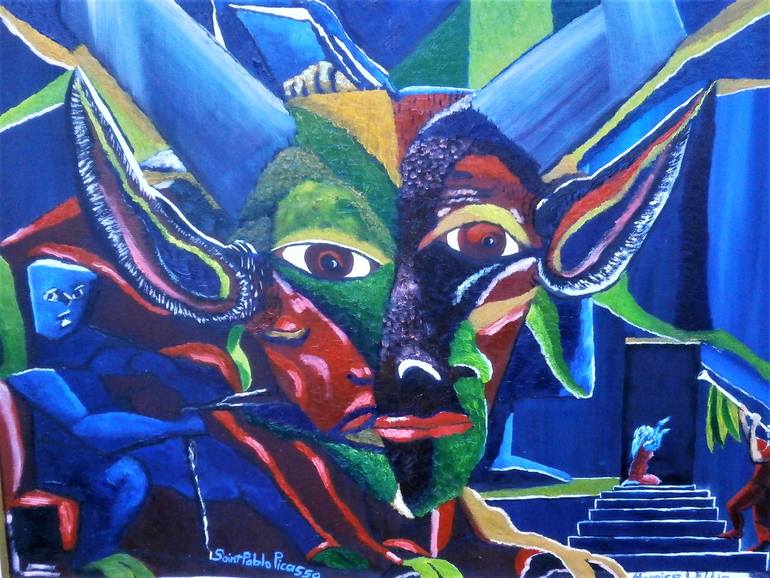 Original Abstract Pop Culture/Celebrity Painting by Maurice Lexington Ellis
