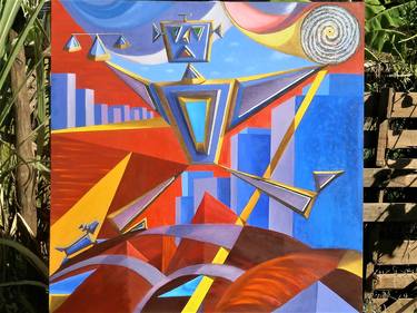 Original Cubism Education Paintings by Maurice Lexington Ellis