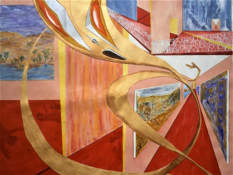 Original Art Deco People Painting by Maurice Lexington Ellis