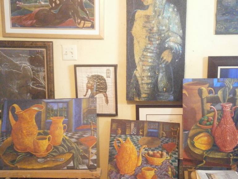 Original Abstract Expressionism Still Life Painting by Maurice Lexington Ellis