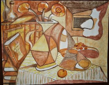 Print of Cubism Still Life Drawings by Maurice Lexington Ellis