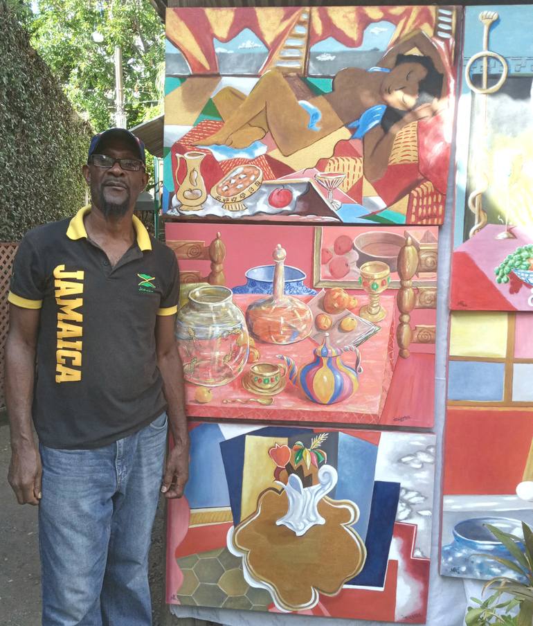 Original Abstract Still Life Painting by Maurice Lexington Ellis