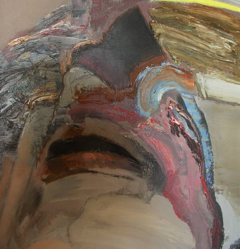 Original Abstract Men Painting by Raul Eberhard