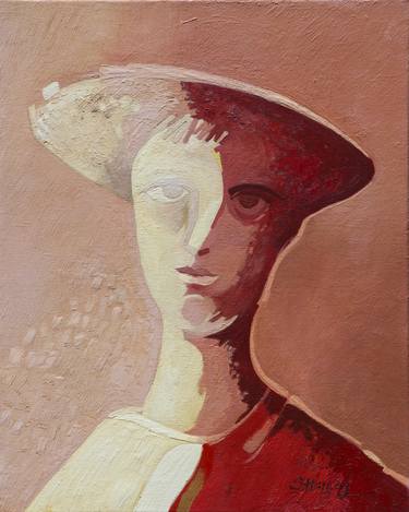 Original Dada Portrait Paintings by Samuel Hallaj