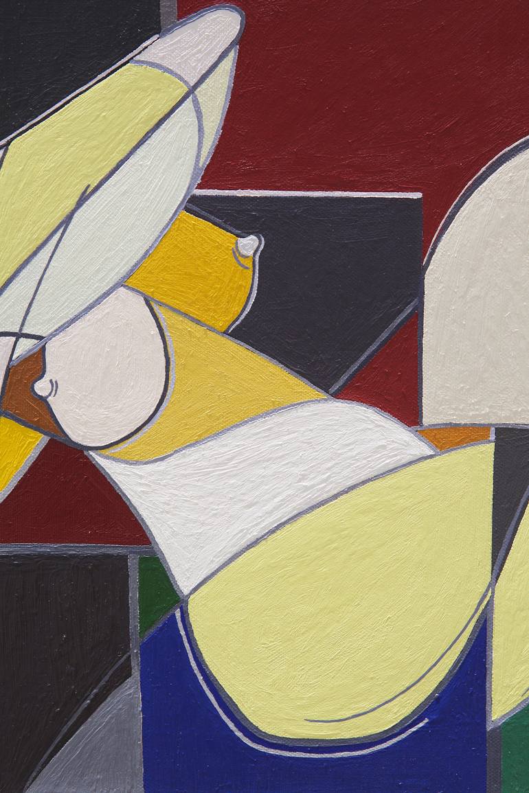 Original Conceptual Geometric Painting by Samuel Hallaj