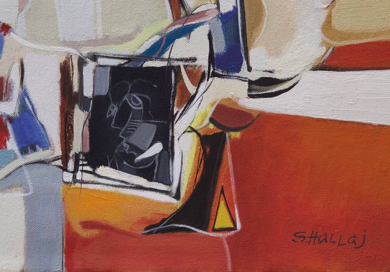 Original Conceptual Abstract Painting by Samuel Hallaj