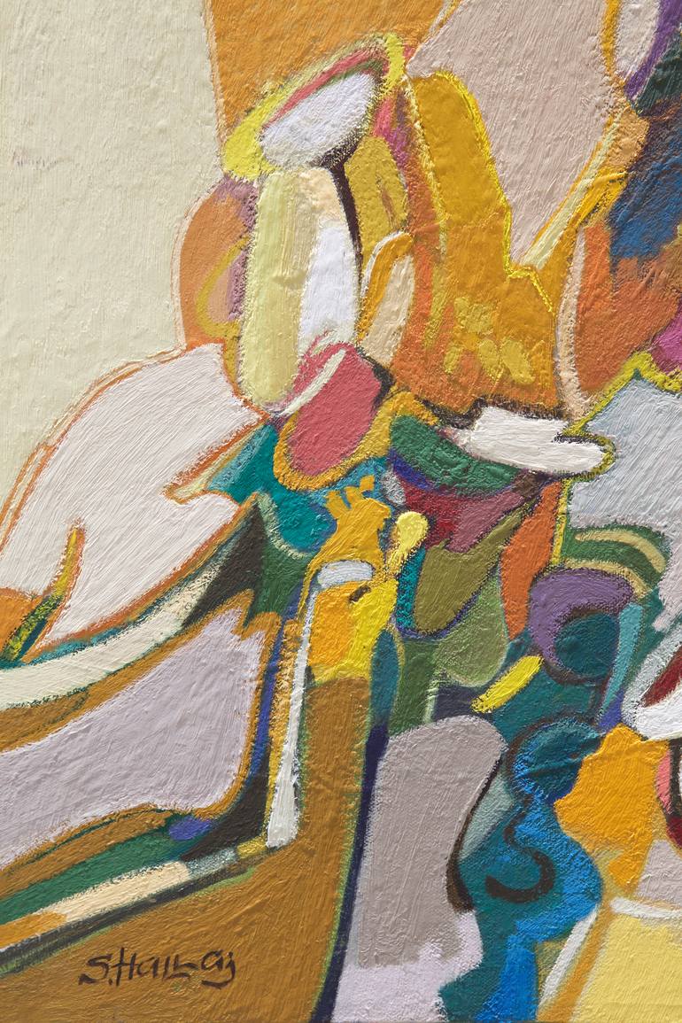 Original Conceptual Abstract Painting by Samuel Hallaj