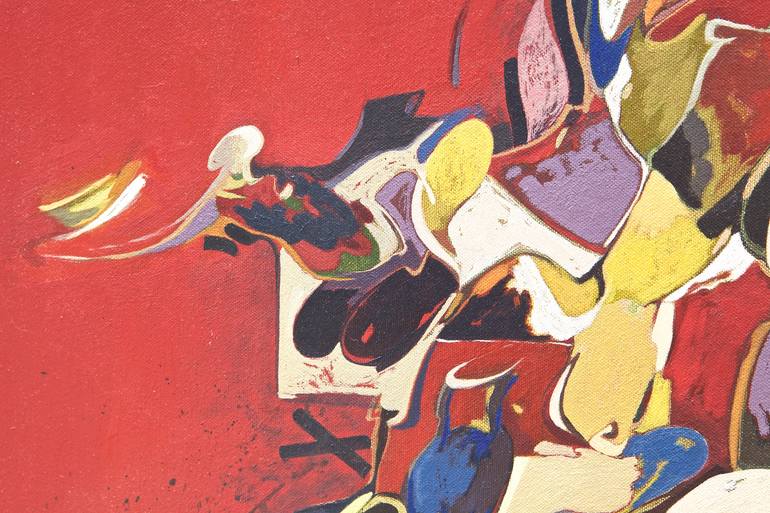 Original Abstract Expressionism Abstract Painting by Samuel Hallaj