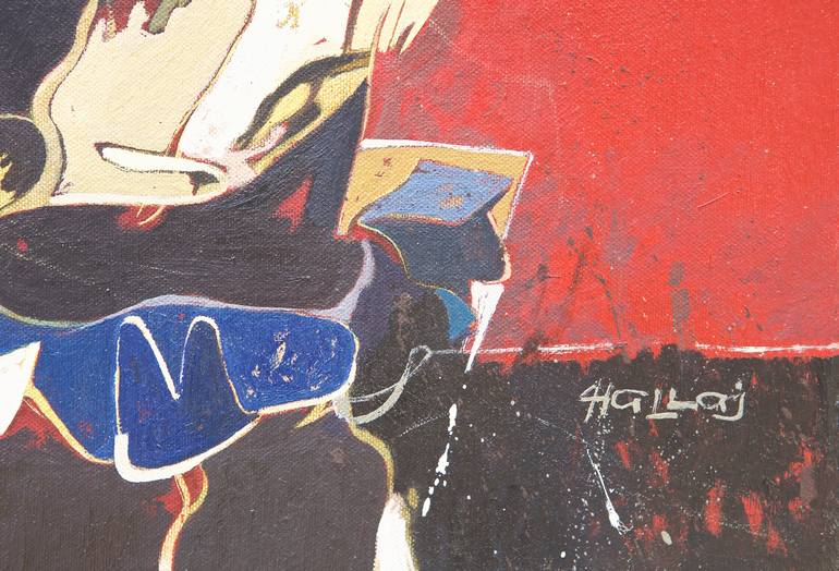 Original Abstract Expressionism Abstract Painting by Samuel Hallaj