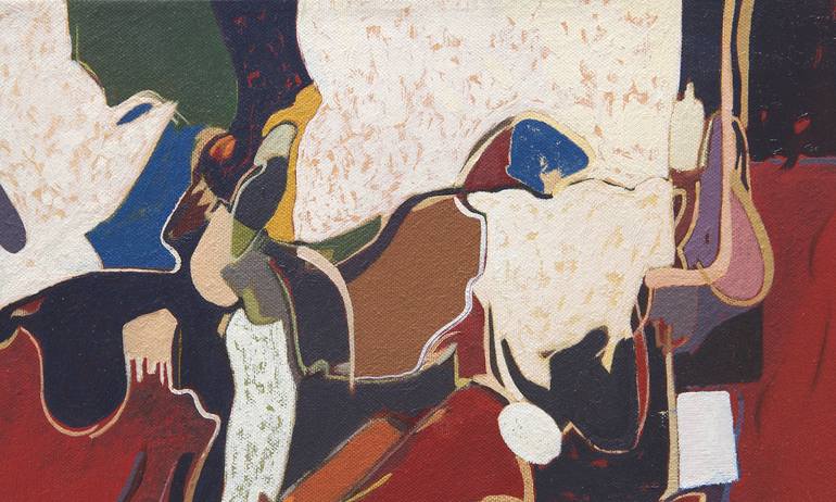 Original Abstract Expressionism Abstract Painting by Samuel Hallaj