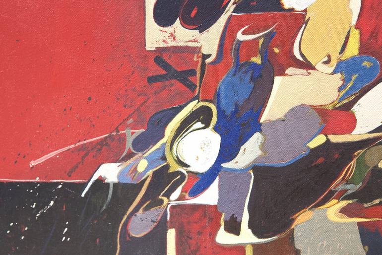 Original Abstract Expressionism Abstract Painting by Samuel Hallaj