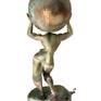 galerie d'art ''Atlas, le Titan tétanisé'' résine effet Bronze Antique