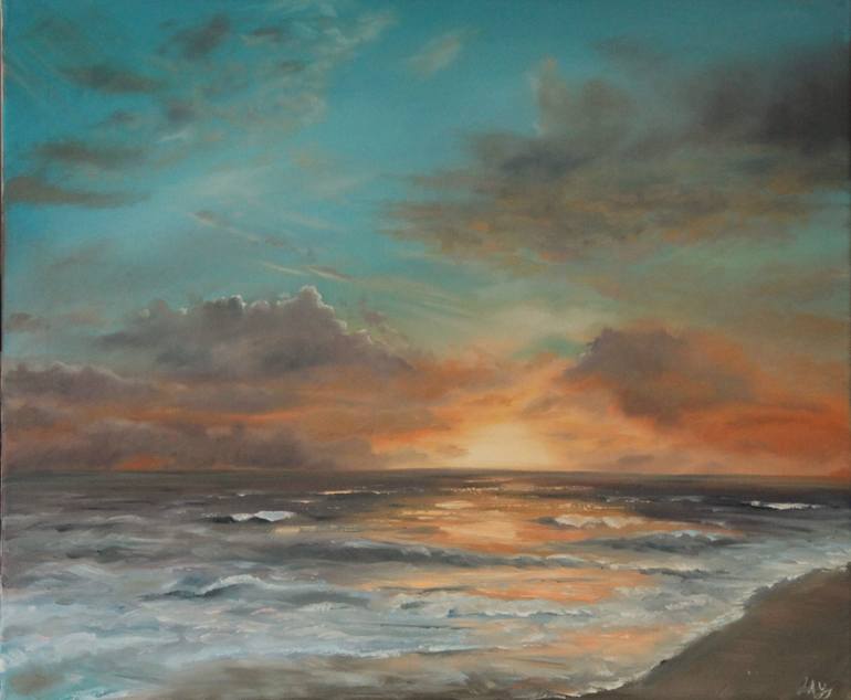 Sunrise Emerges Painting by Luke Yates | Saatchi Art