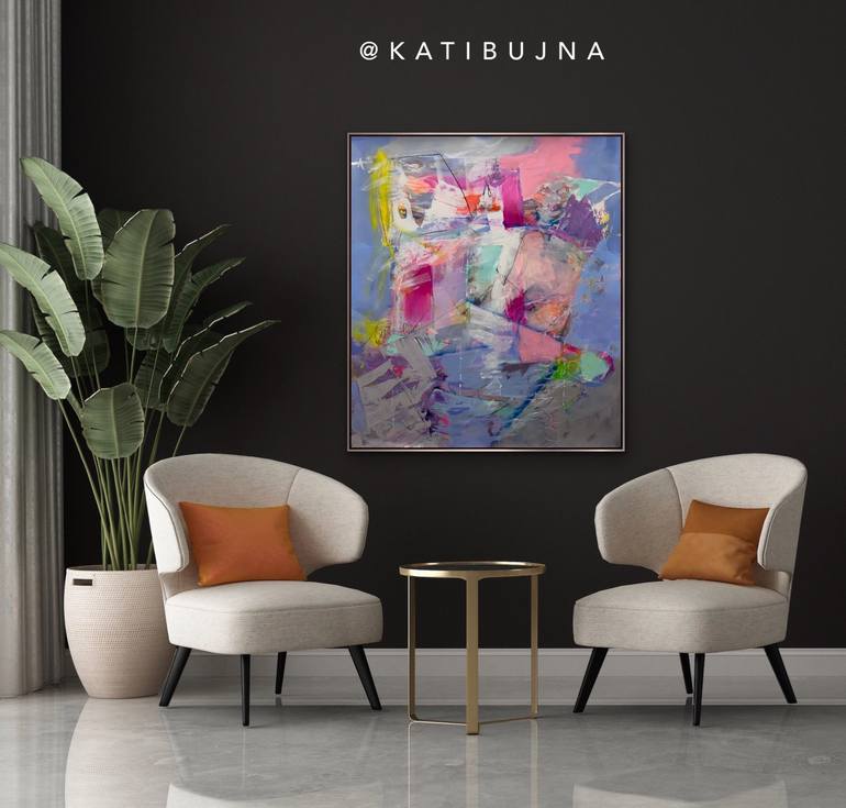 Original Abstract Expressionism Abstract Painting by Kati Bujna