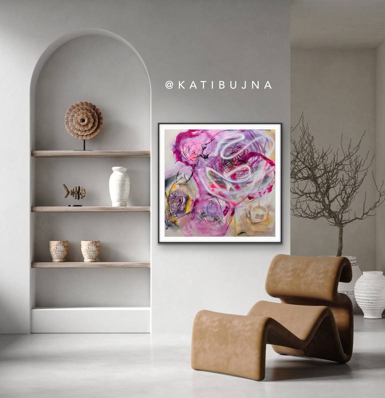 Original Abstract Expressionism Abstract Painting by Kati Bujna