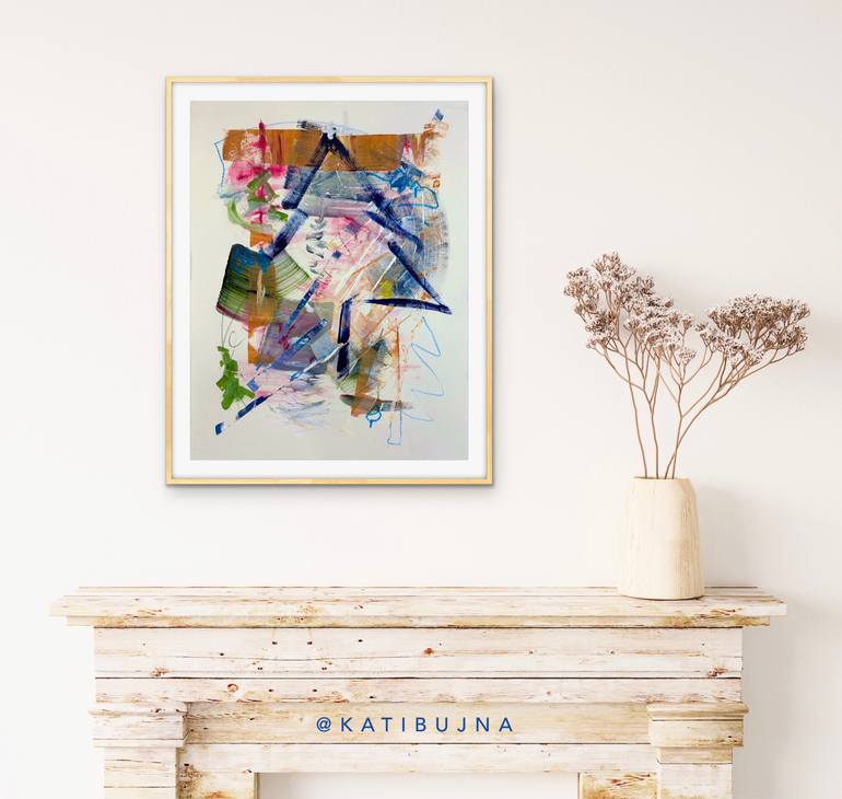 Original Abstract Expressionism Abstract Painting by Kati Bujna
