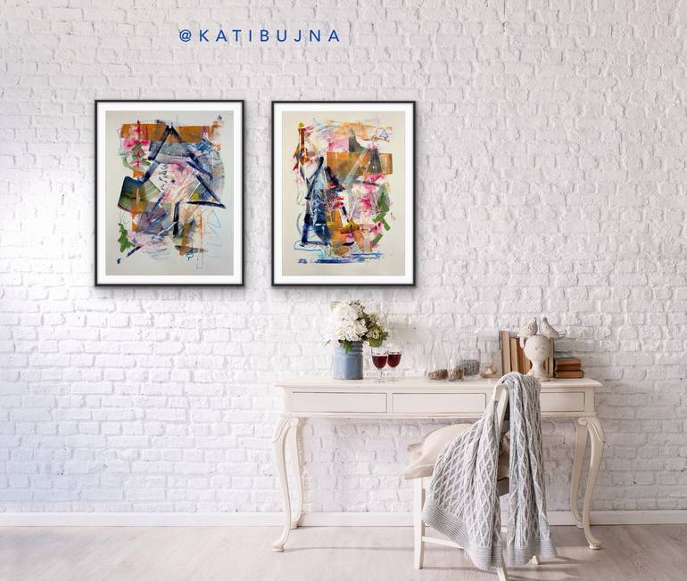 Original Abstract Expressionism Abstract Painting by Kati Bujna