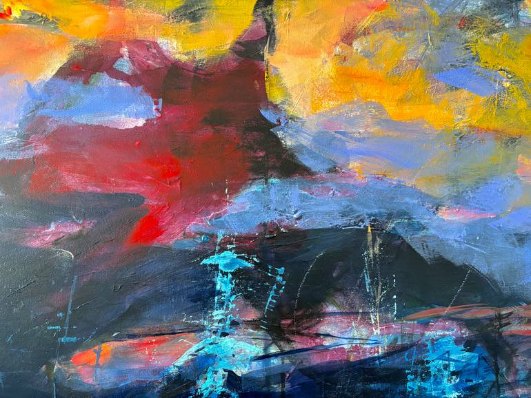Original Abstract Expressionism Abstract Painting by Kati Bujna