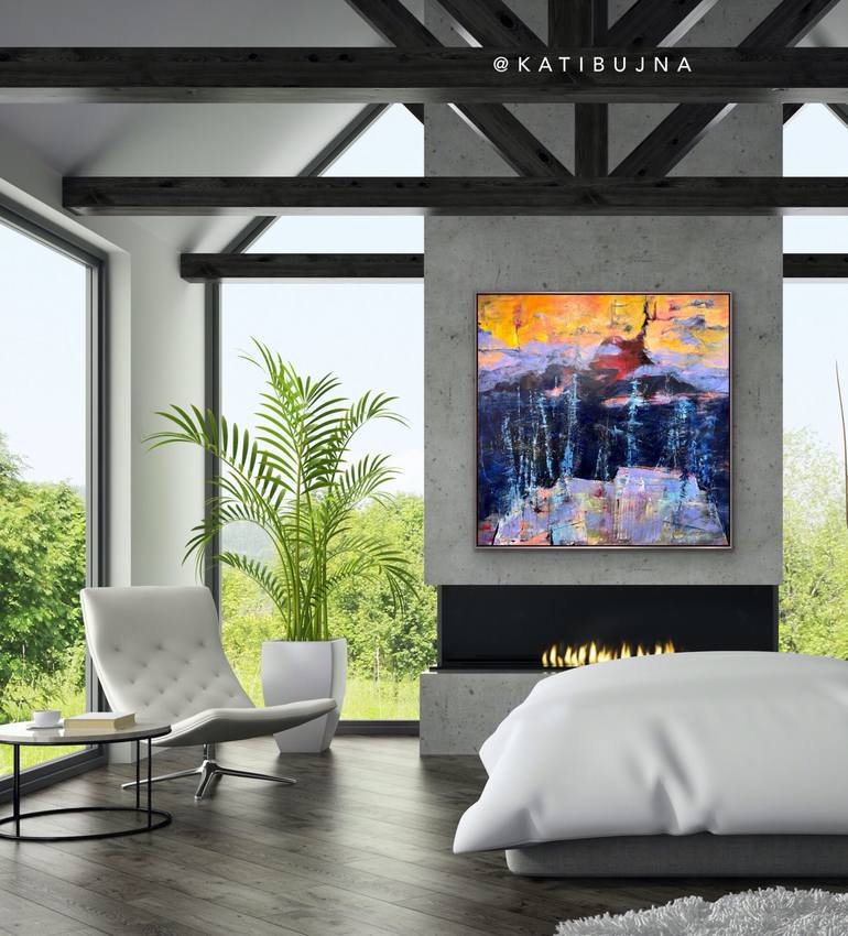 Original Abstract Expressionism Abstract Painting by Kati Bujna