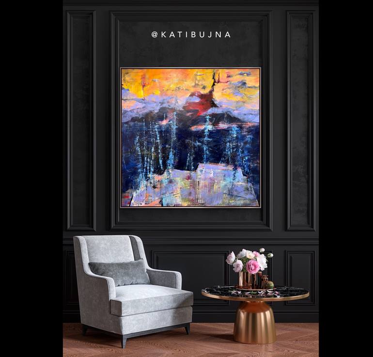 Original Abstract Expressionism Abstract Painting by Kati Bujna
